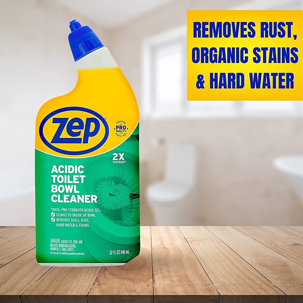 Acidic Toilet Bowl Cleaner Clinging Formula 32oz 4 Pack