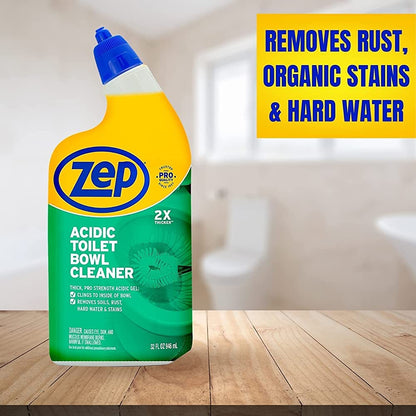 Acidic Toilet Bowl Cleaner Clinging Formula 32oz 4 Pack