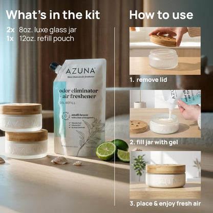 Air Freshener Odor Eliminator Gel Room Kit Home
