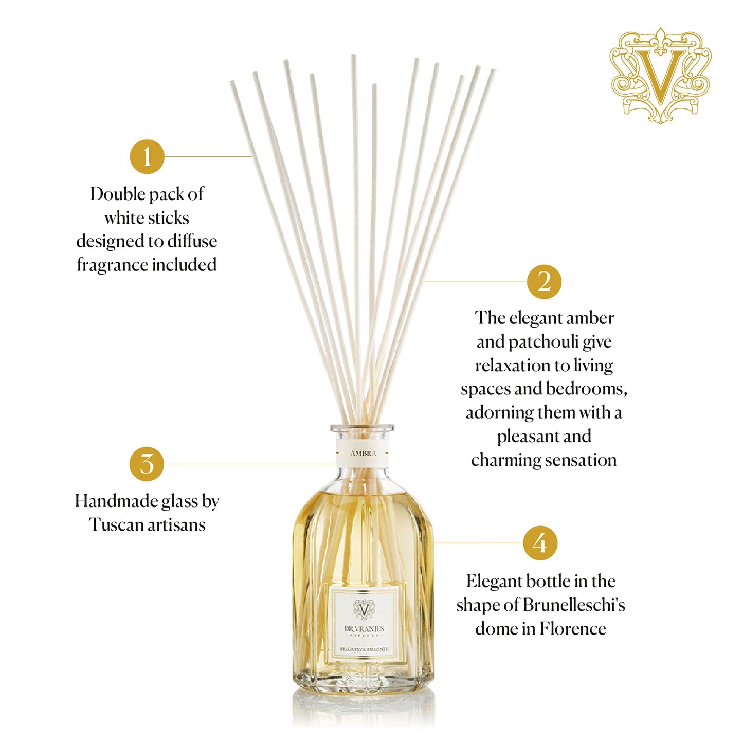 Ambra Luxury Reed Diffuser Set Oriental Scent
