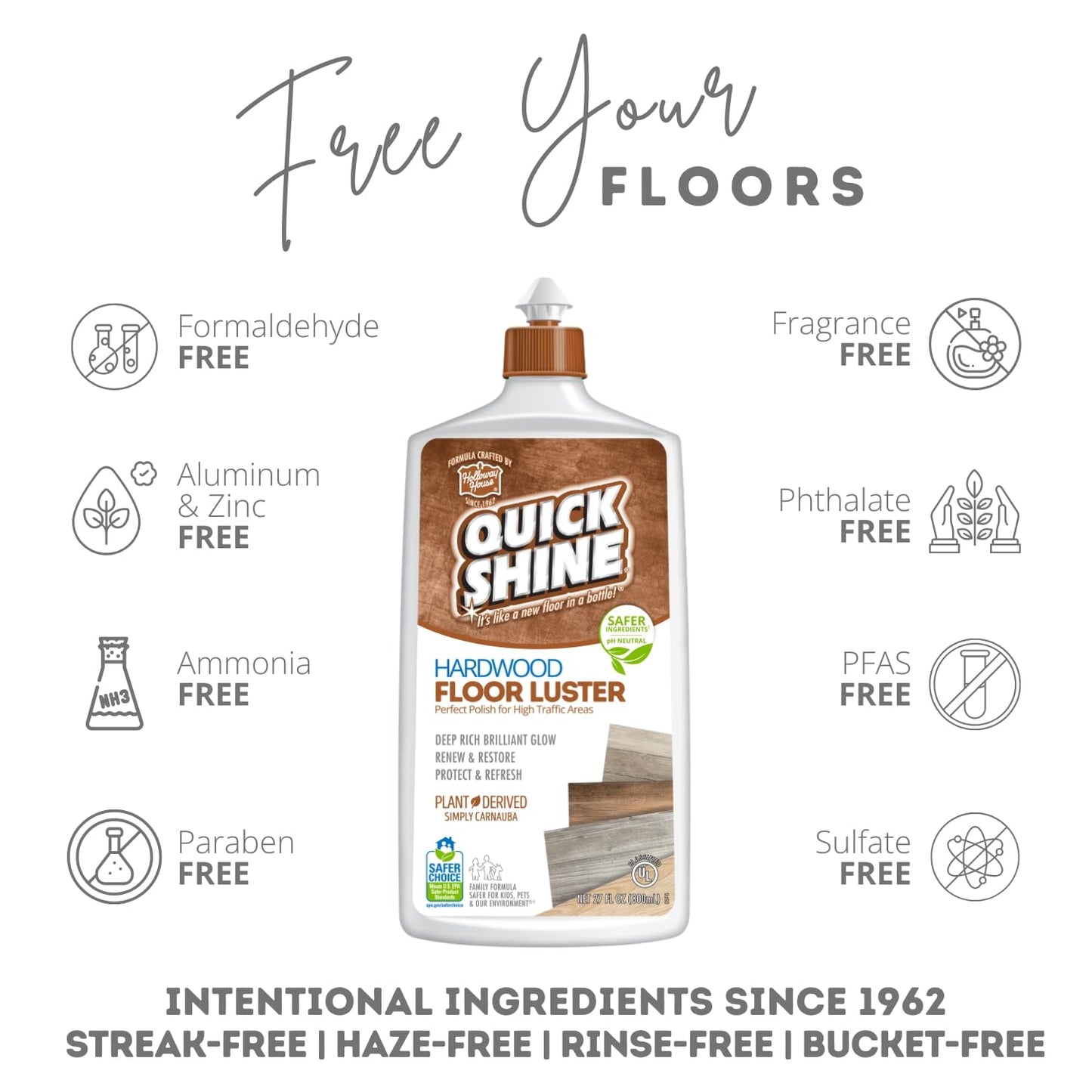 Quick Shine High Traffic Hardwood Floor Luster and Polish