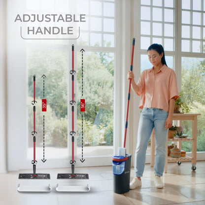 Dual Tank Spray Mop System Reusable Microfiber 3 Refills