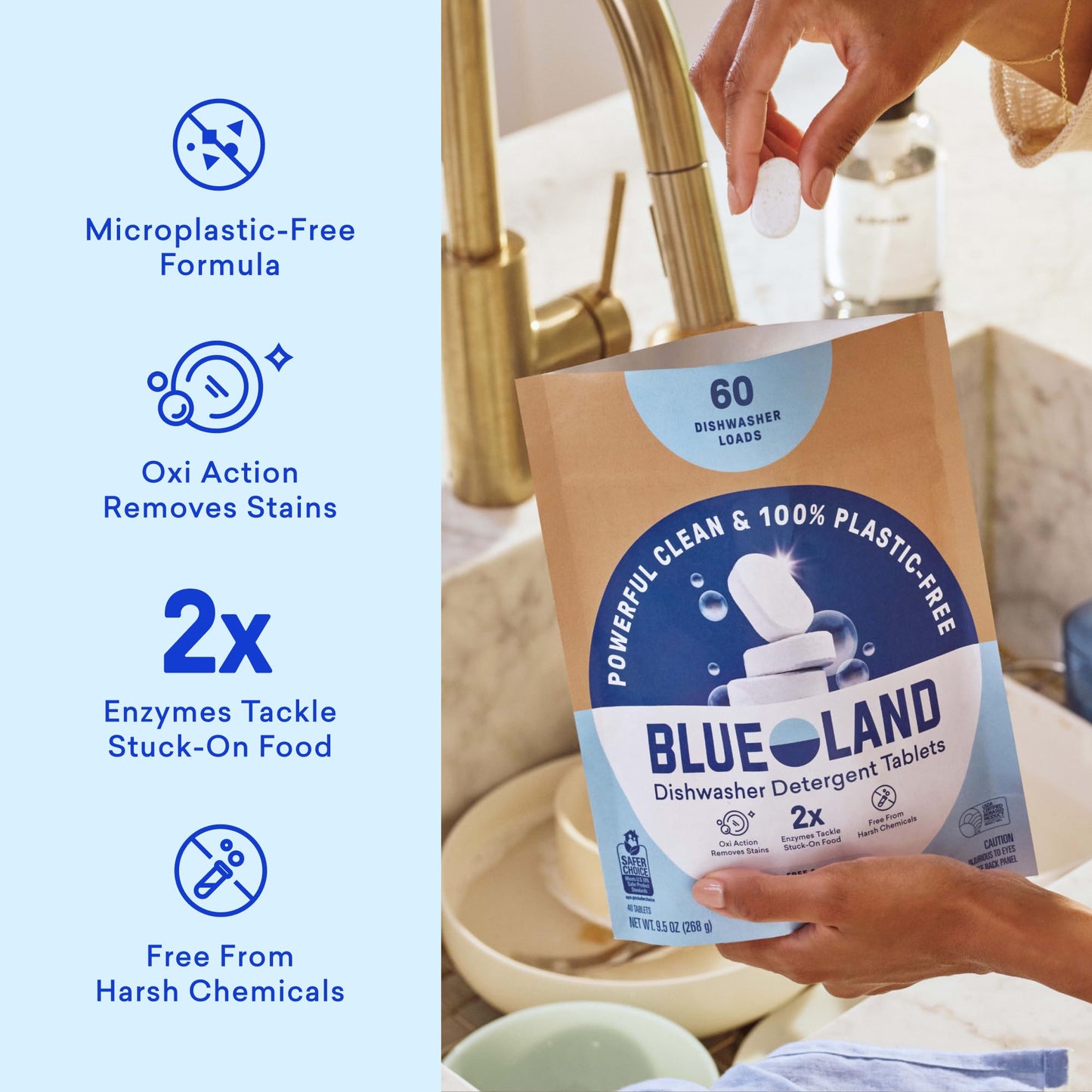 Plastic Free Dishwasher Tablets Eco Cleaning Tabs