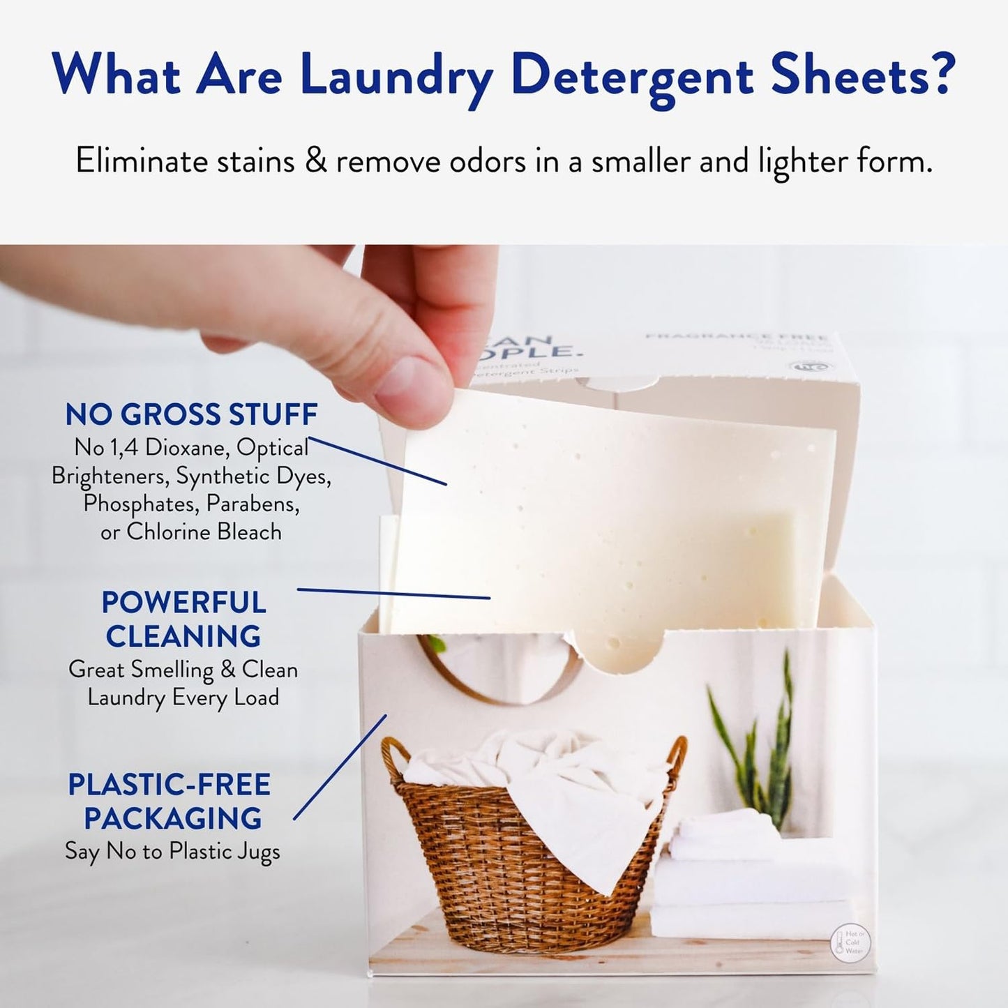 Laundry Detergent Sheets Hypoallergenic Stain Fighter Eco Refill