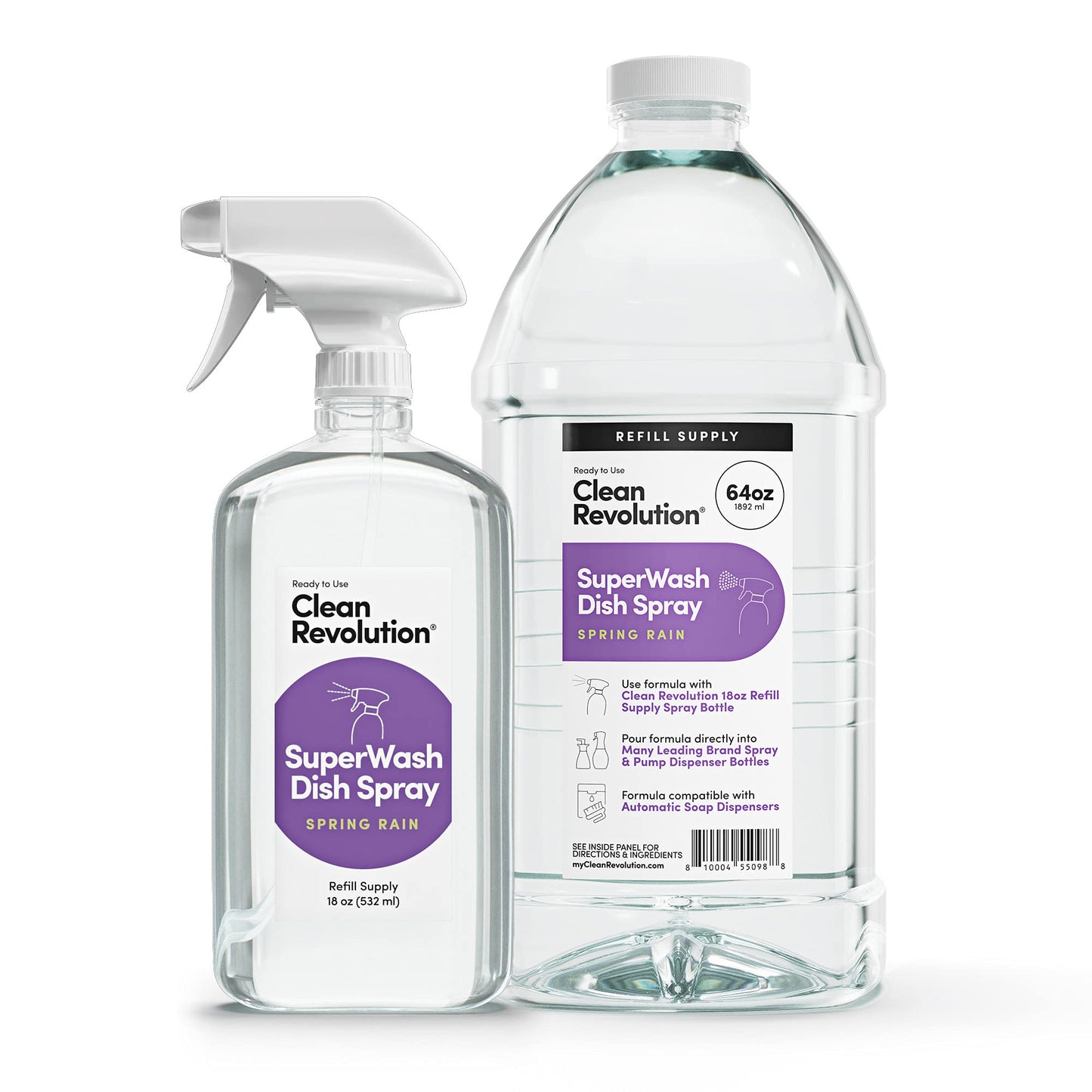 Clean Revolution Dish Soap Spray Refill Supply