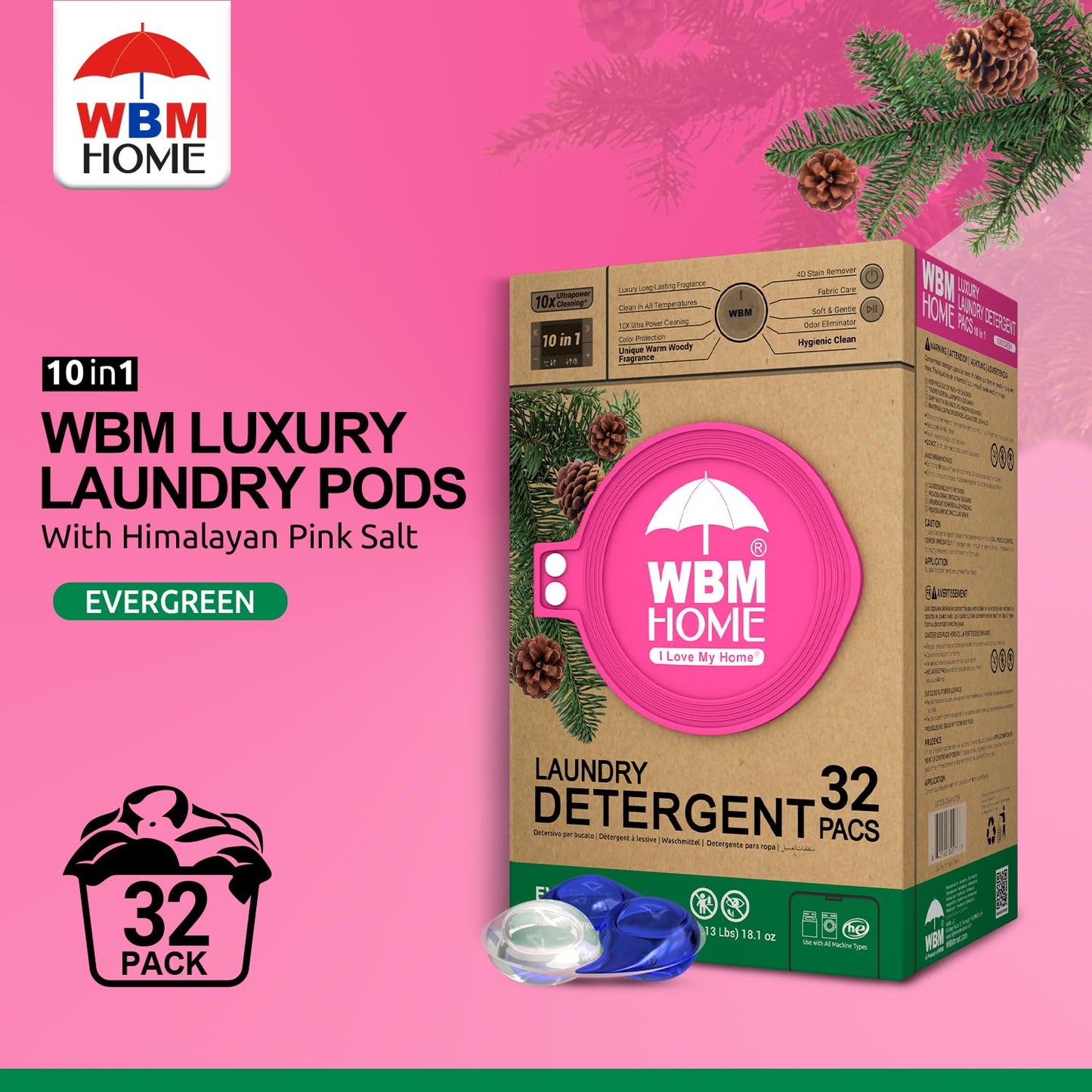 Laundry Pods Hypoallergenic Stain Fighter Eco Pack