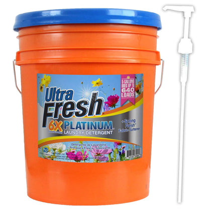 Laundry Detergent 6X Liquid 5 Gallon Bulk Fresh Softener