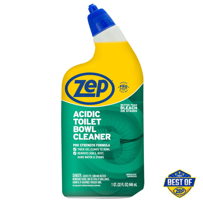 Acidic Toilet Bowl Cleaner Clinging Formula 32oz 4 Pack