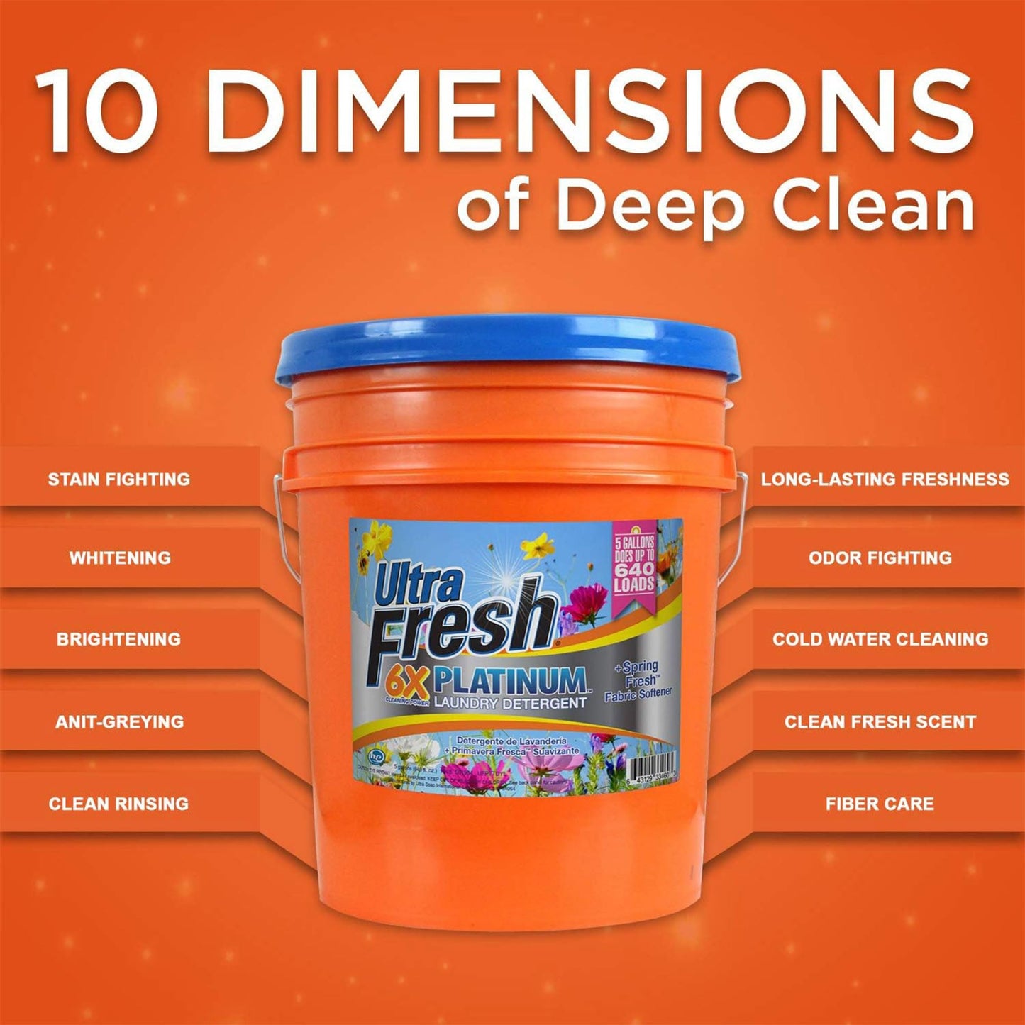 Laundry Detergent 6X Liquid 5 Gallon Bulk Fresh Softener