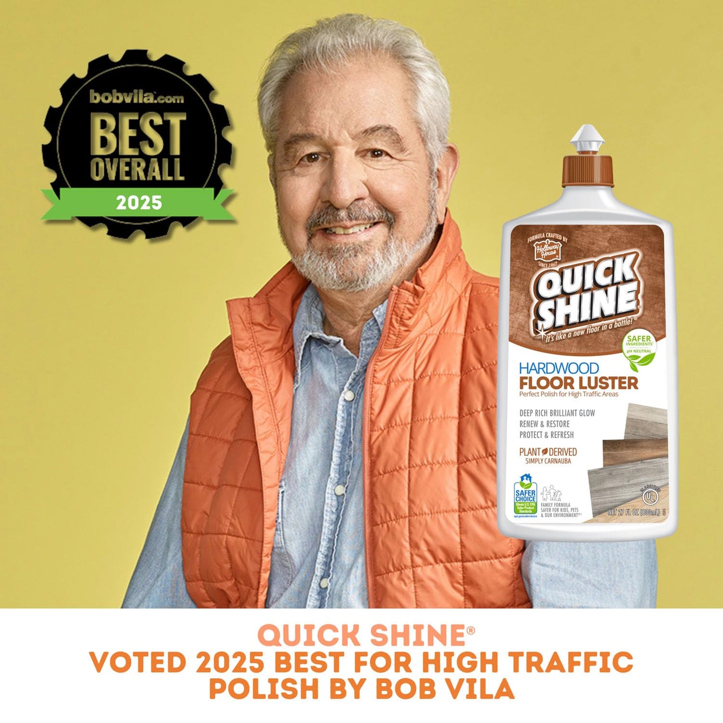 Quick Shine High Traffic Hardwood Floor Luster and Polish