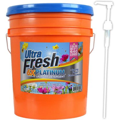 Laundry Detergent 6X Liquid 5 Gallon Bulk Fresh Softener