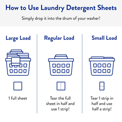 Laundry Detergent Sheets Hypoallergenic Stain Fighter Eco Refill
