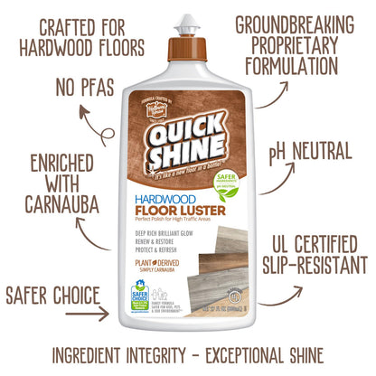 Quick Shine High Traffic Hardwood Floor Luster and Polish