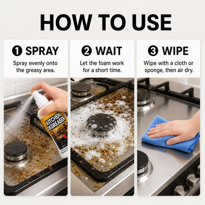 Grill Cleaner Spray Heavy Duty Kitchen Degreaser BBQ Oven Stove
