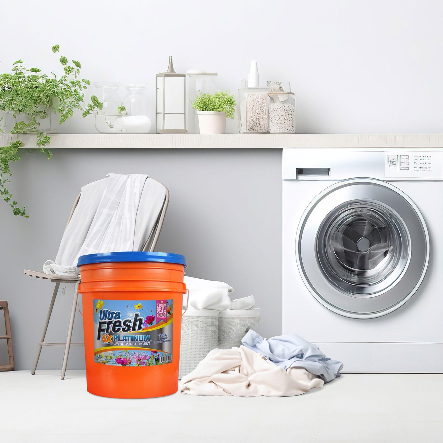 Laundry Detergent 6X Liquid 5 Gallon Bulk Fresh Softener