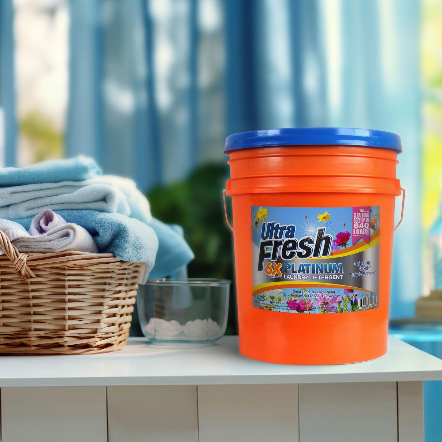 Laundry Detergent 6X Liquid 5 Gallon Bulk Fresh Softener