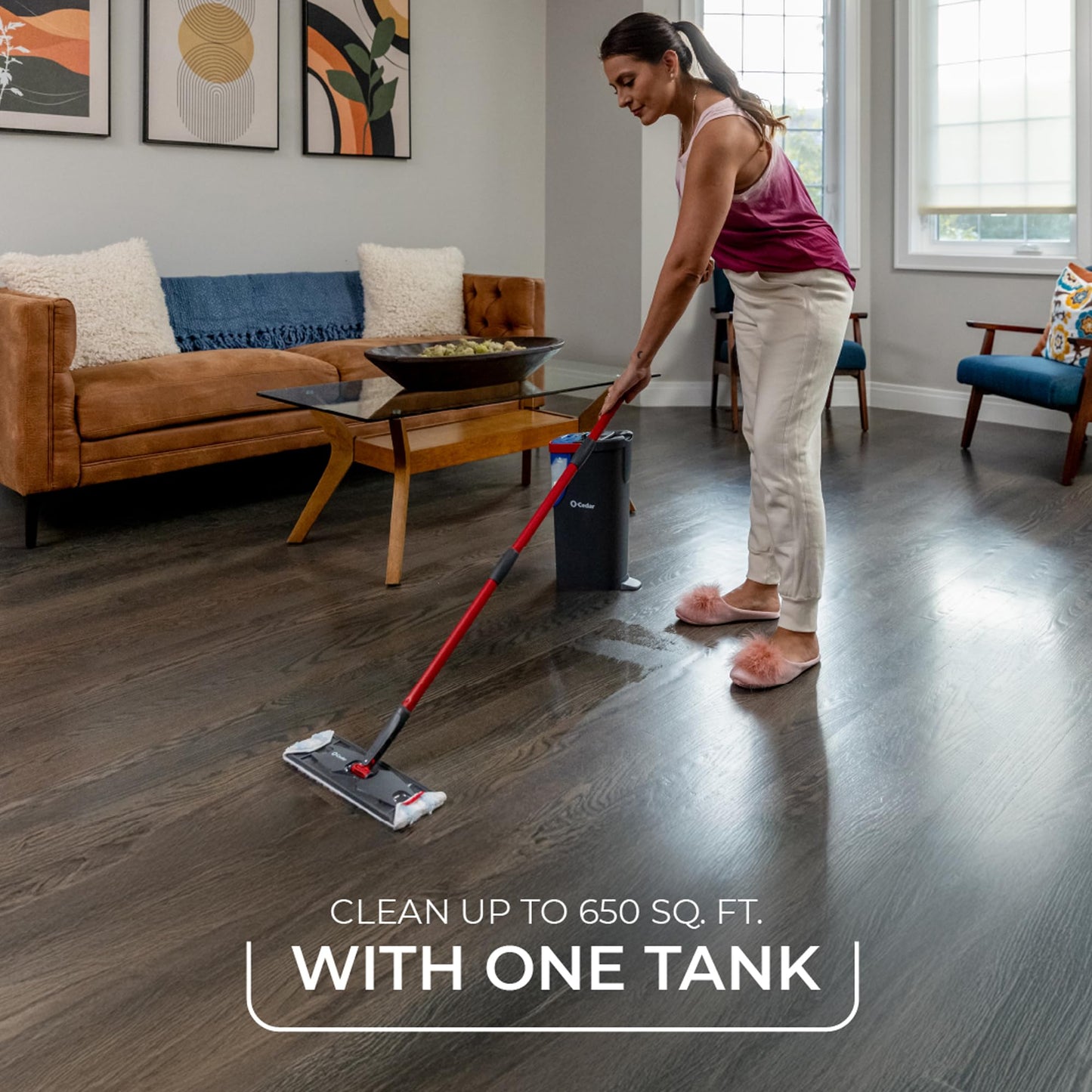 Dual Tank Spray Mop System Reusable Microfiber 3 Refills