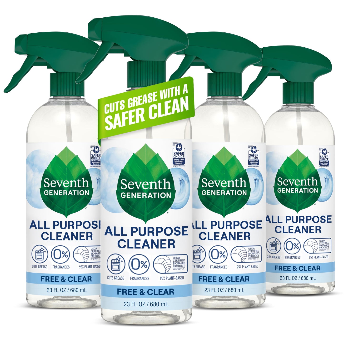 All Purpose Cleaner Plant Based Free Clear 23oz 4 Pack