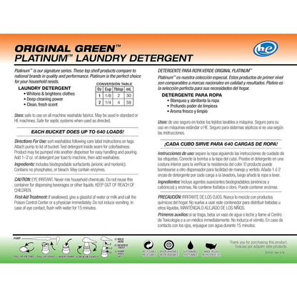 Liquid Laundry Detergent 3X Platinum 5 Gallon Original Scent